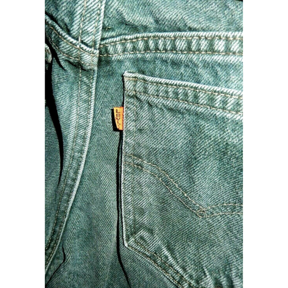 Vintage Green Levi's 550 Orange Tab Relaxed Fit Student 28x28 (Actual 27x26 1/4) - Picture 7 of 8
